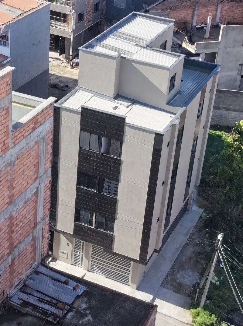 Render aéreo del Edificio Roma terminado